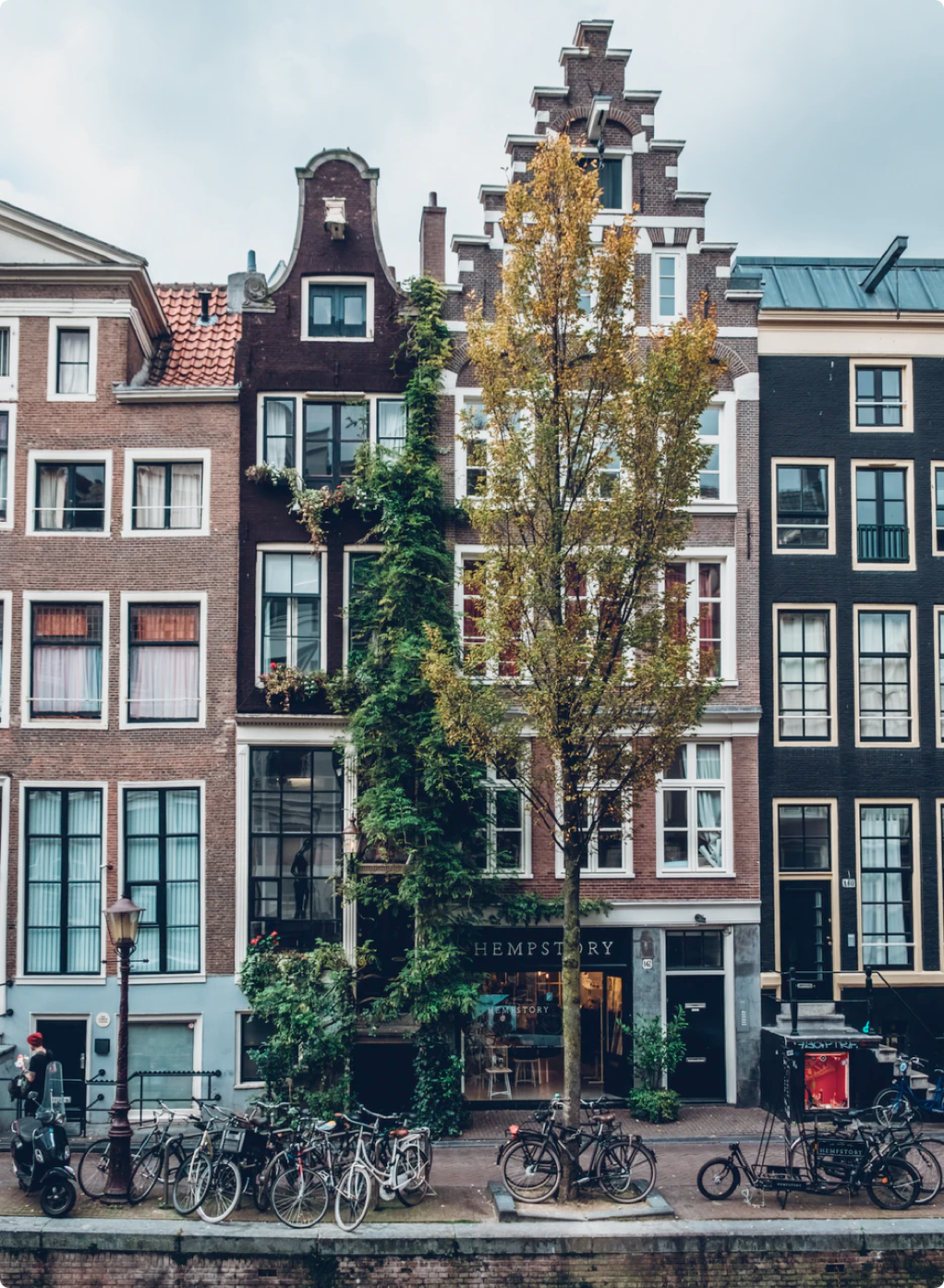 Foto van grachtenhuizen in adam